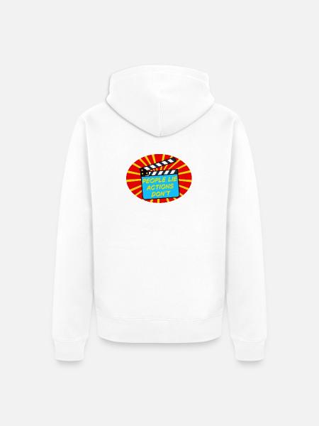 People & Actions - Unisex Premium Organic Zip Hoodie - white