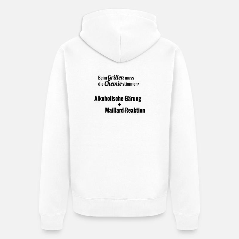 Maillard-Reaktion - Unisex Premium Bio Zip Hoodie - Weiß