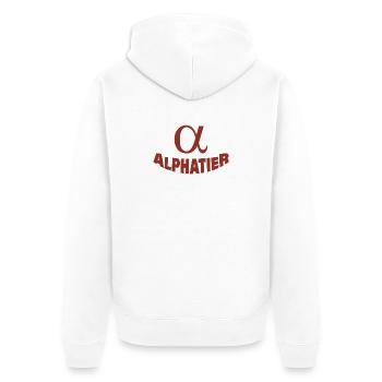 Animal alpha - Veste à capuche bio Premium Unisexe - blanc - Dos - Thijin (182cm)