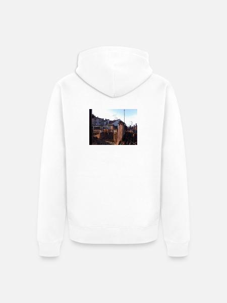 Rooftops of Venice - Unisex Premium Organic Zip Hoodie - white