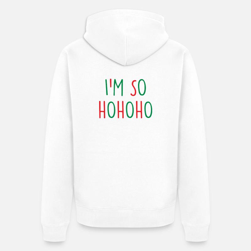 Noël de Noël - Veste à capuche bio Premium Unisexe - blanc