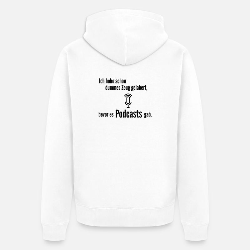 bevor Podcast - Unisex Premium Bio Zip Hoodie - Weiß