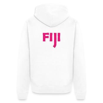 Fidji - Fidji - Îles - Pacifique - Mers du Sud - Veste à capuche bio Premium Unisexe - blanc - Dos - Thijin (182cm)