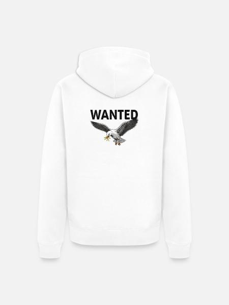 Gesuchte Pommes-möwe - Unisex Premium Bio Zip Hoodie - Weiß