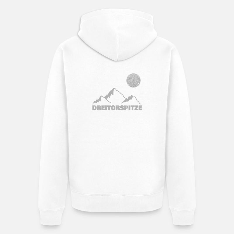 Dreitorspitz - Unisex Premium Bio Zip Hoodie - Weiß