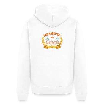 Employee of the Month – LorbeerDesign - Unisex Premium Organic Zip Hoodie - white - Back - Thijin (182cm)
