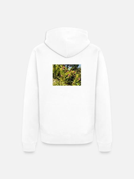 Design_floral - Veste à capuche bio Premium Unisexe - blanc