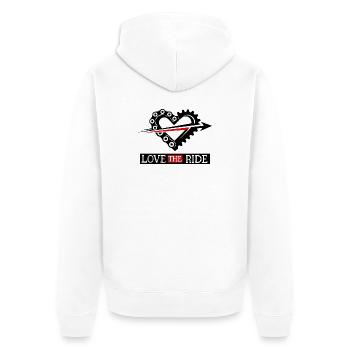 J’adore le cœur de l’équipement de l’attraction - Veste à capuche bio Premium Unisexe - blanc - Dos - Thijin (182cm)