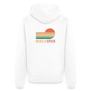 Murcia Spain - Unisex Premium Bio Zip Hoodie - Weiß - Hinten - Thijin (182cm)