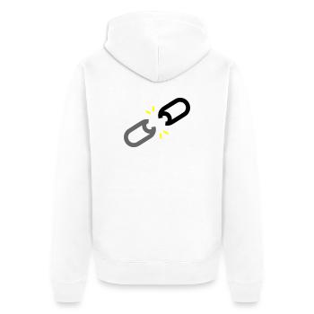 Liberté de la chaîne brisée - Veste à capuche bio Premium Unisexe - blanc - Dos - Thijin (182cm)