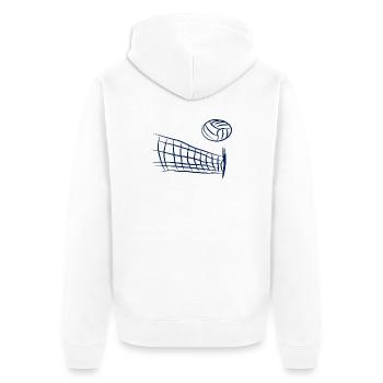 Volley-ball Été du volley-ball de plage - Veste à capuche bio Premium Unisexe - blanc - Dos - Thijin (182cm)