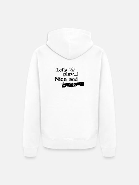 Jouons doucement - Noir - Veste à capuche bio Premium Unisexe - blanc