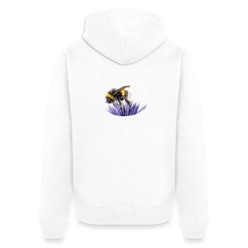 bumblebee - Unisex Premium Organic Zip Hoodie - white - Back - Thijin (182cm)