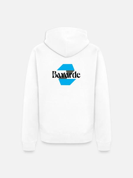 Logo bavarde - Veste à capuche bio Premium Unisexe - blanc
