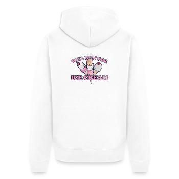 lol - Veste à capuche bio Premium Unisexe - blanc - Dos - Thijin (182cm)