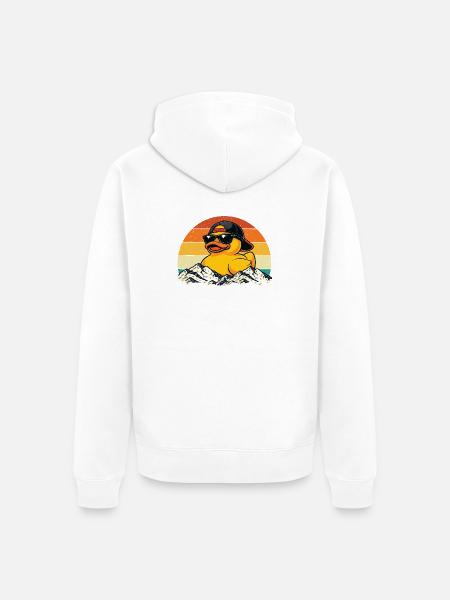 Cooler Quietscheenten-Entenliebhaber Enten-Enten-Entenküken - Unisex Premium Bio Zip Hoodie - Weiß