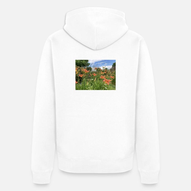 Lis - Veste à capuche bio Premium Unisexe - blanc