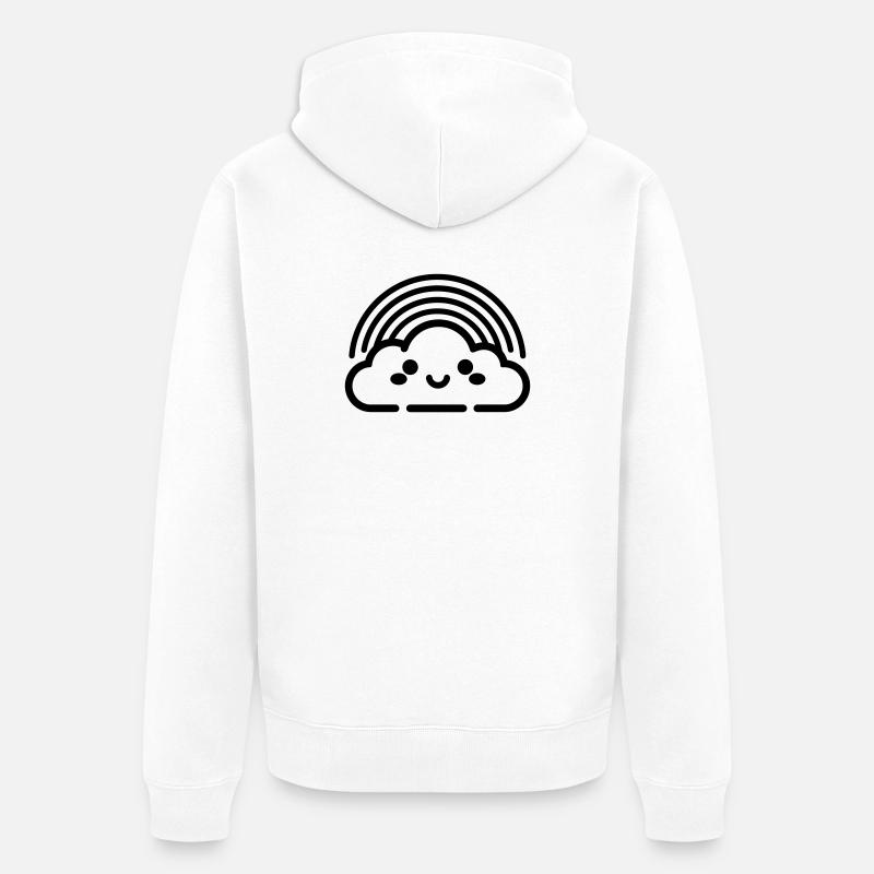 arc en ciel - Veste à capuche bio Premium Unisexe - blanc