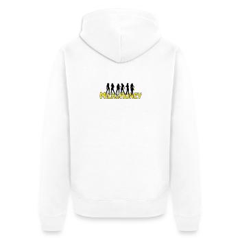 MILK & HONEY - Unisex Premium Bio Zip Hoodie - Weiß - Hinten - Thijin (182cm)