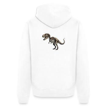 T-Rex Squelette Dinosaure - Veste à capuche bio Premium Unisexe - blanc - Dos - Thijin (182cm)