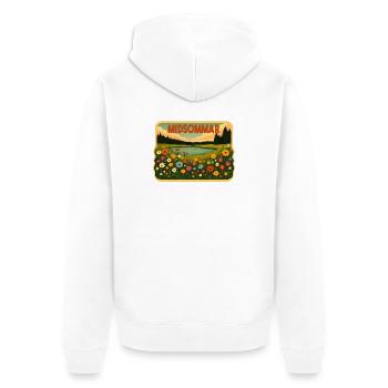 Midsommar Schweden - Unisex Premium Bio Zip Hoodie - Weiß - Hinten - Thijin (182cm)