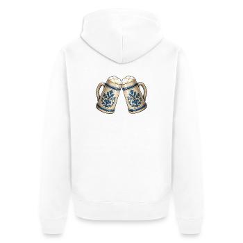 Ornement de chopes de bière - Veste à capuche bio Premium Unisexe - blanc - Dos - Thijin (182cm)