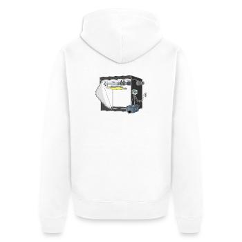 Cannabis Grow Tent, Cannabis Grow Box, grow zelt - Unisex Premium Bio Zip Hoodie - Weiß - Hinten - Thijin (182cm)
