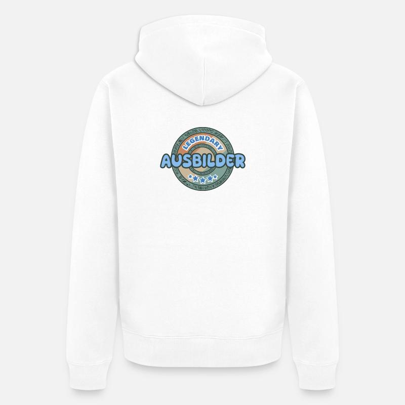 Ausbilder - Unisex Premium Bio Zip Hoodie - Weiß