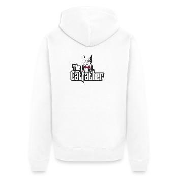 Le Père-Chat Papa Chat Propriétaire de Chat - Veste à capuche bio Premium Unisexe - blanc - Dos - Thijin (182cm)