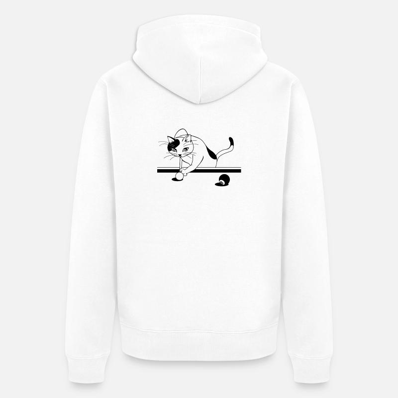 Puissance du chat - Veste à capuche bio Premium Unisexe - blanc