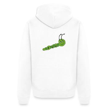 Impressionnisme de chenille - Veste à capuche bio Premium Unisexe - blanc - Dos - Thijin (182cm)