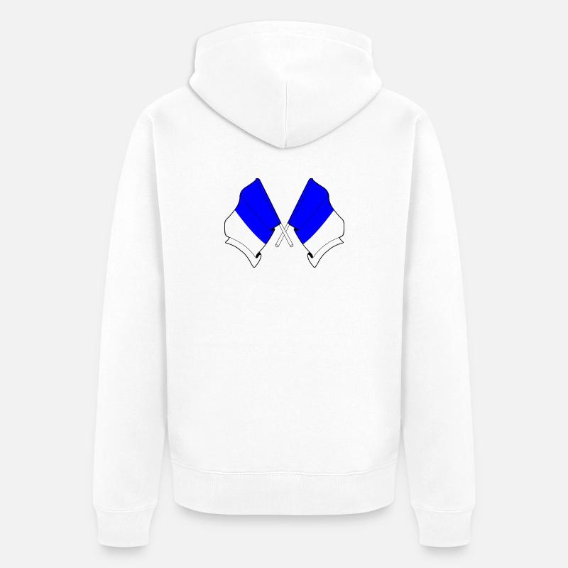 Spa Twin Flags - Veste à capuche bio Premium Unisexe - blanc