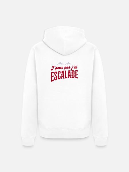 J'peux pas j'ai Escalade - Veste à capuche bio Premium Unisexe - blanc