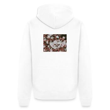 Red Nebula Abstract Pattern - Unisex Premium Organic Zip Hoodie - white - Back - Thijin (182cm)