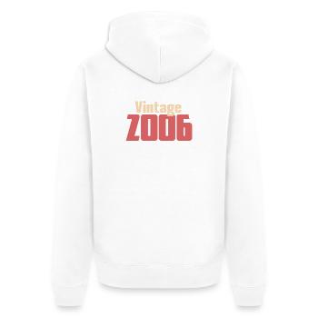 Art Deco 20 Jahre alte Zwanziger Retro-Geschenk 2006 - Unisex Premium Bio Zip Hoodie - Weiß - Hinten - Thijin (182cm)