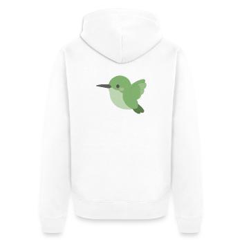 Colibri Vert Minimal - Veste à capuche bio Premium Unisexe - blanc - Dos - Thijin (182cm)