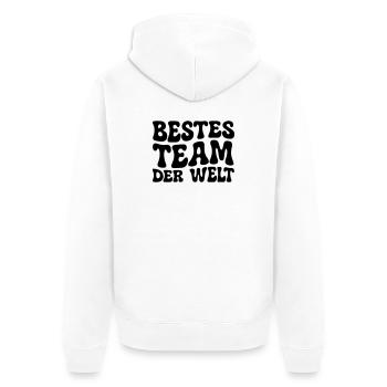 Best team in the world - Unisex Premium Organic Zip Hoodie - white - Back - Thijin (182cm)