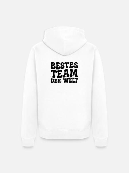 Bestes Team der Welt - Unisex Premium Bio Zip Hoodie - Weiß