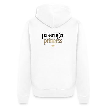 Passenger Princess - Unisex Premium Organic Zip Hoodie - white - Back - Thijin (182cm)