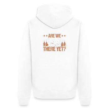 Camping Bonfire Camp Life Forest Camper - Unisex Premium Bio Zip Hoodie - Weiß - Hinten - Thijin (182cm)