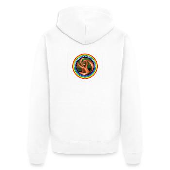 L’Arbre de Vie Filant - Veste à capuche bio Premium Unisexe - blanc - Dos - Thijin (182cm)
