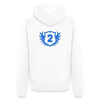 Deux Ailes du Bouclier de la Victoire - Veste à capuche bio Premium Unisexe - blanc - Dos - Thijin (182cm)