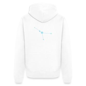 Constellation de l’Étoile du Cancer Signe du zodiaque Bleu pastel - Veste à capuche bio Premium Unisexe - blanc - Dos - Thijin (182cm)