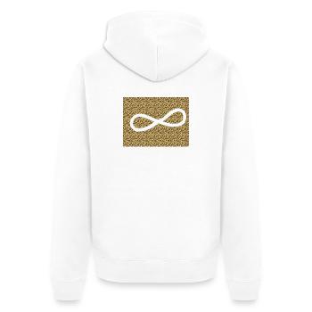 Motif Léopard Infini - Veste à capuche bio Premium Unisexe - blanc - Dos - Thijin (182cm)