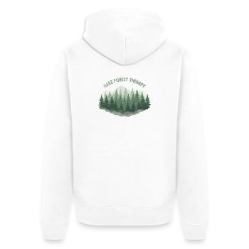 Thérapie forestière du Harz | Vintage Nature - Veste à capuche bio Premium Unisexe - blanc - Dos - Thijin (182cm)