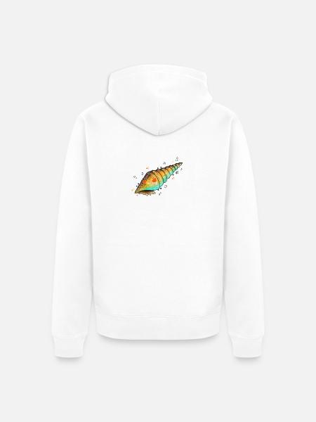 Bunte Muschelwasserfarben - Unisex Premium Bio Zip Hoodie - Weiß