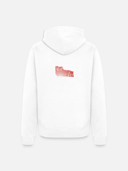 Plus d’imprimés roses géométriques - Veste à capuche bio Premium Unisexe - blanc