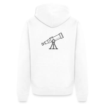 Télescope - Veste à capuche bio Premium Unisexe - blanc - Dos - Thijin (182cm)