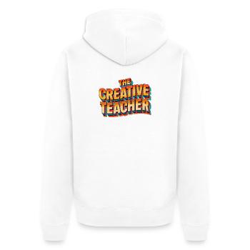Enseignant créatif Enseignant Cadeau coloré - Veste à capuche bio Premium Unisexe - blanc - Dos - Thijin (182cm)