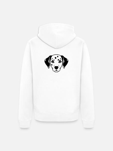 Dalmatiner - Unisex Premium Bio Zip Hoodie - Weiß